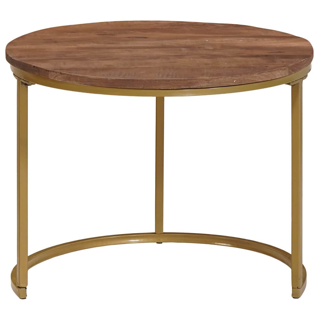 Nesting Coffee Tables 2 pcs Solid Mango Wood and Steel