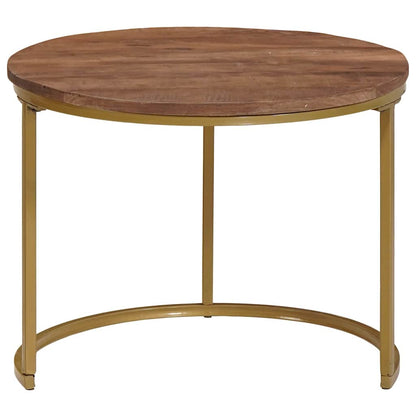 Nesting Coffee Tables 2 pcs Solid Mango Wood and Steel