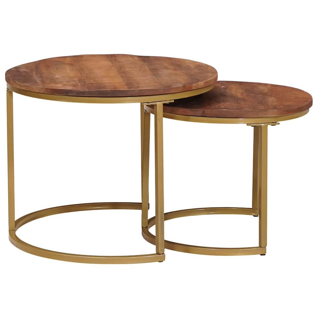 Nesting Coffee Tables 2 pcs Honey Brown 50 x 50 x 40 cm