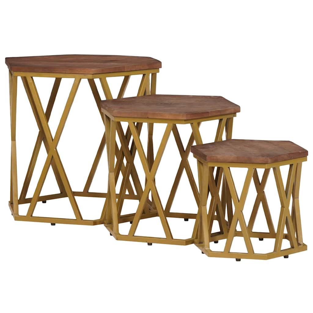Coffee Tables Brown 55 x 55 x 50 cm Solid Mango Wood