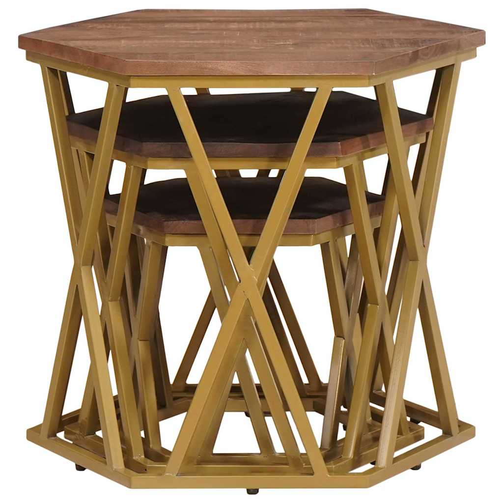Coffee Tables Brown 55 x 55 x 50 cm Solid Mango Wood