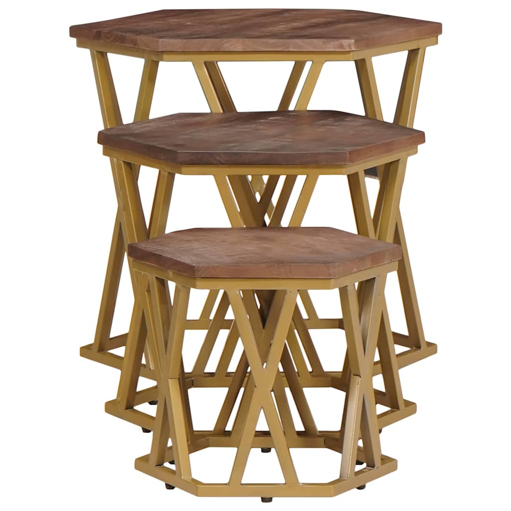 Coffee Tables Brown 55 x 55 x 50 cm Solid Mango Wood