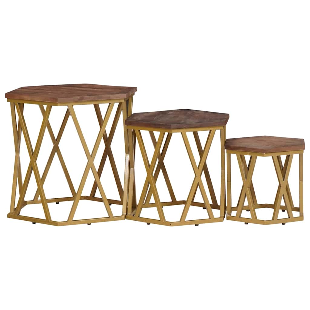 Coffee Tables Brown 55 x 55 x 50 cm Solid Mango Wood