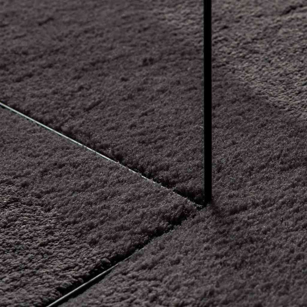Carpet HUARTE Anthracite 80 x 150 cm 100% Polyester