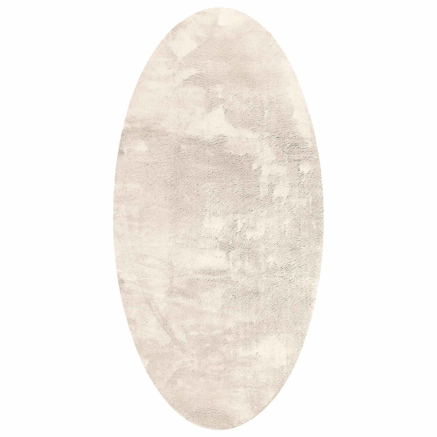 Area Rugs Oval HUARTE Beige 100 x 200 cm 100% Polyester