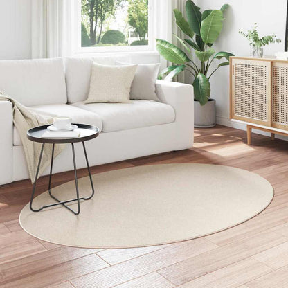 Area Rugs Oval HUARTE Beige 120 x 170 cm 100% Polyester
