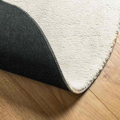 Area Rugs Oval HUARTE Cream 80 x 150 cm 100% Polyester