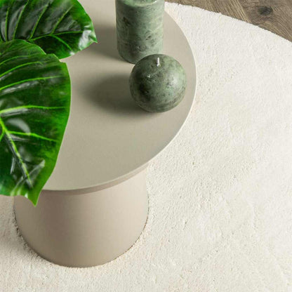 Area Rugs Oval HUARTE Cream 80 x 150 cm 100% Polyester