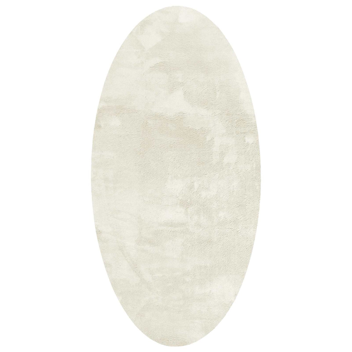 Area Rugs Oval HUARTE Cream 100 x 200 cm 100% Polyester