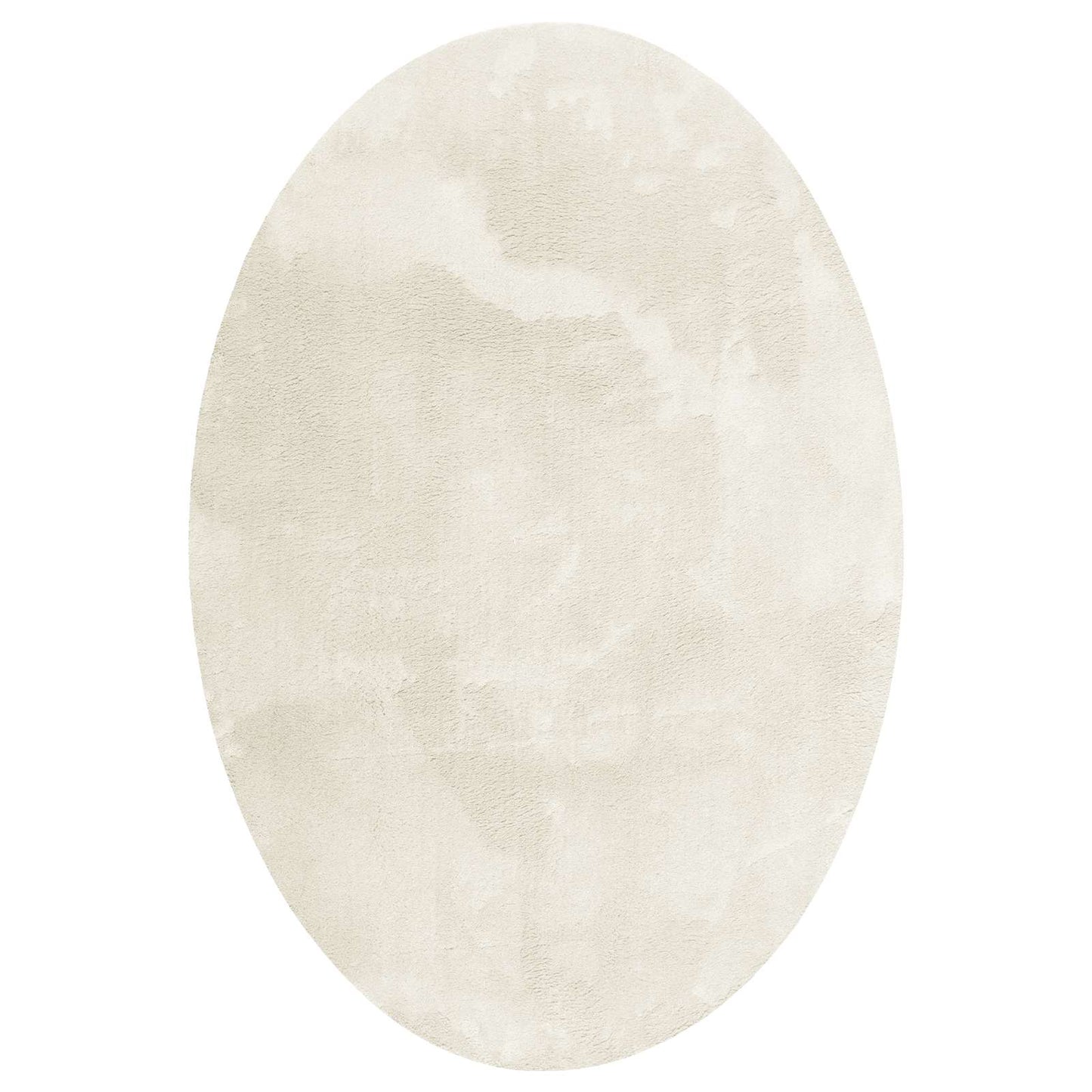 Area Rugs Oval HUARTE Cream 120 x 170 cm 100% Polyester