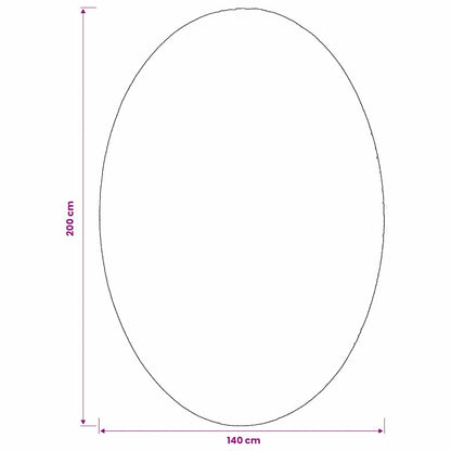 Area Rugs Oval HUARTE Sand 140 x 200 cm 100% Polyester