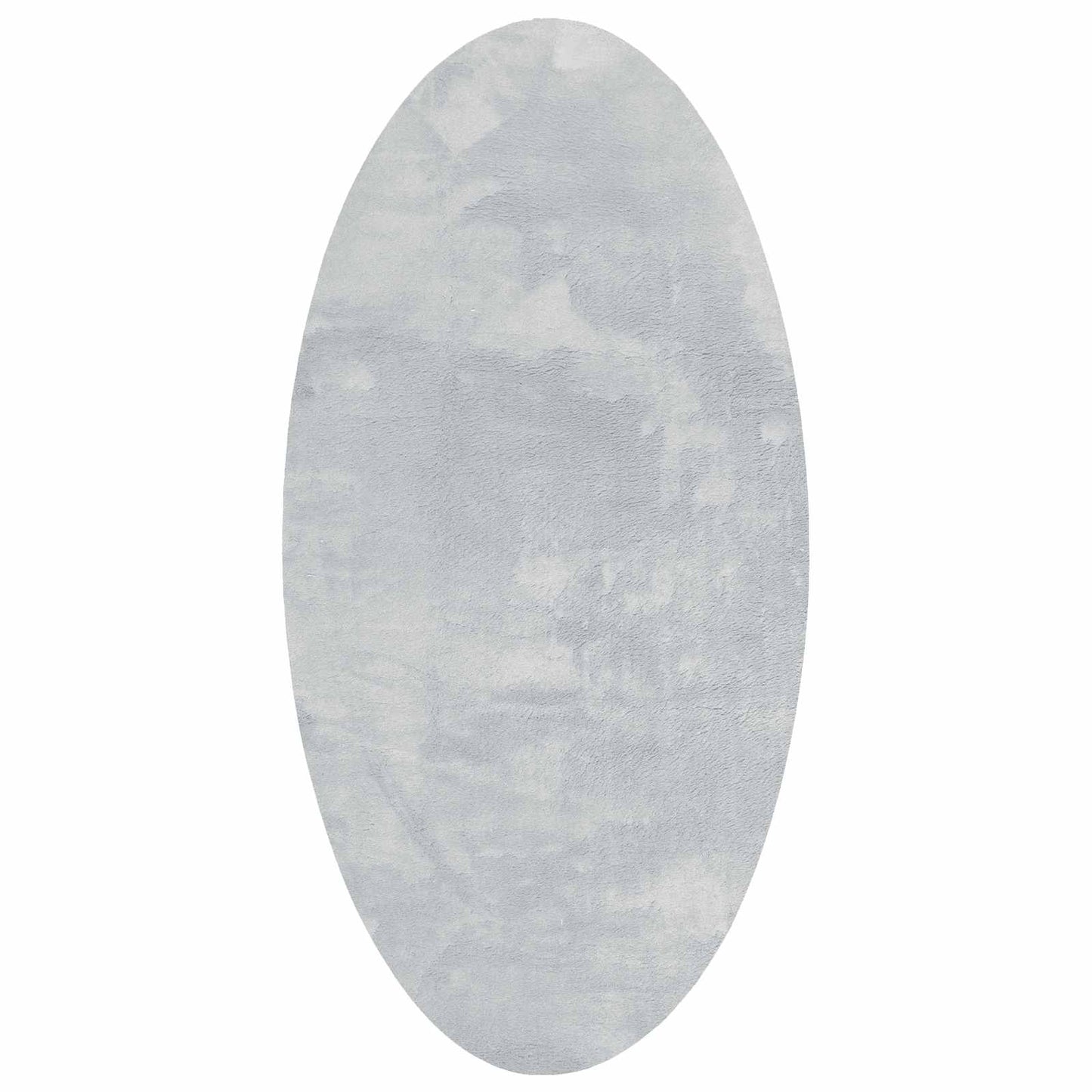 Area Rugs Oval HUARTE Grey 80 x 150 cm 100% Polyester