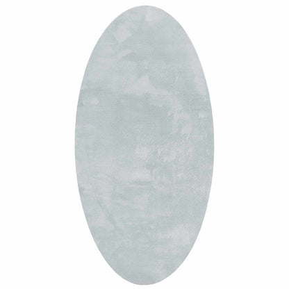 Area Rugs Oval HUARTE Grey 100 x 200 cm 100% Polyester