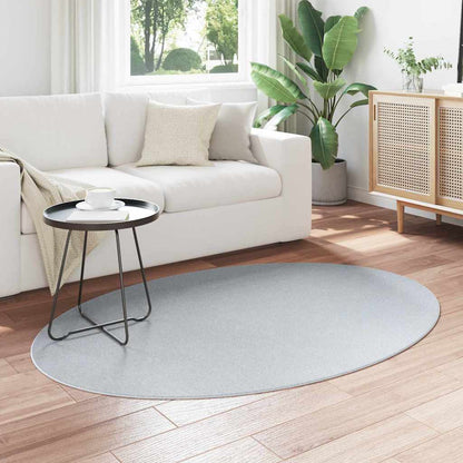 Area Rugs Oval HUARTE Grey 120 x 170 cm 100% Polyester