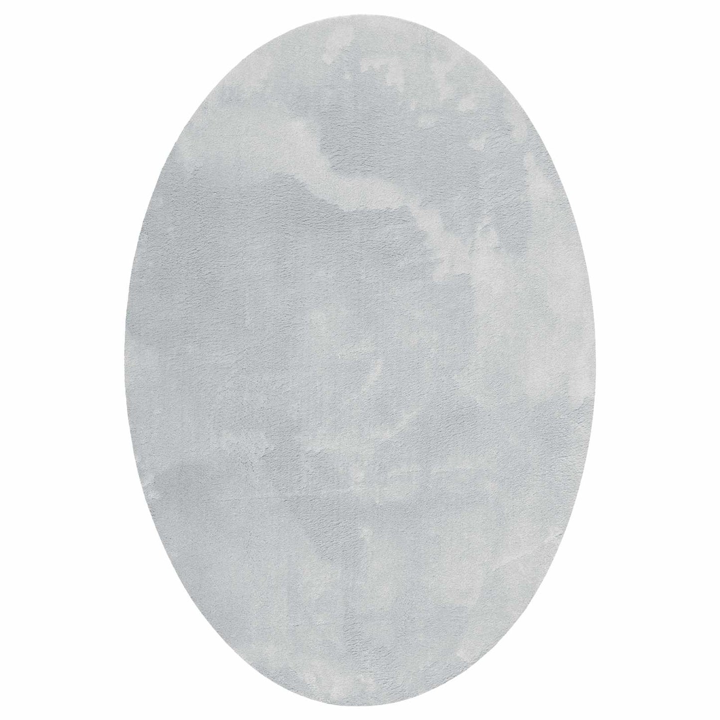 Area Rugs Oval HUARTE Grey 140 x 200 cm 100% Polyester