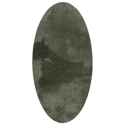 Area Rugs Oval HUARTE Forest Green 80 x 150 cm 100% Polyester