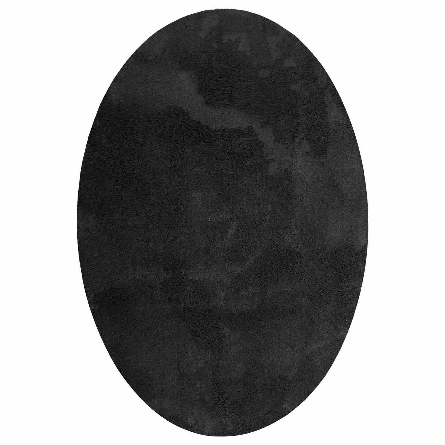 Area Rugs Oval HUARTE Black 160 x 230 cm 100% Polyester