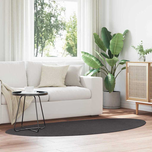 Carpet HUARTE Anthracite 100 x 200 cm Polyester