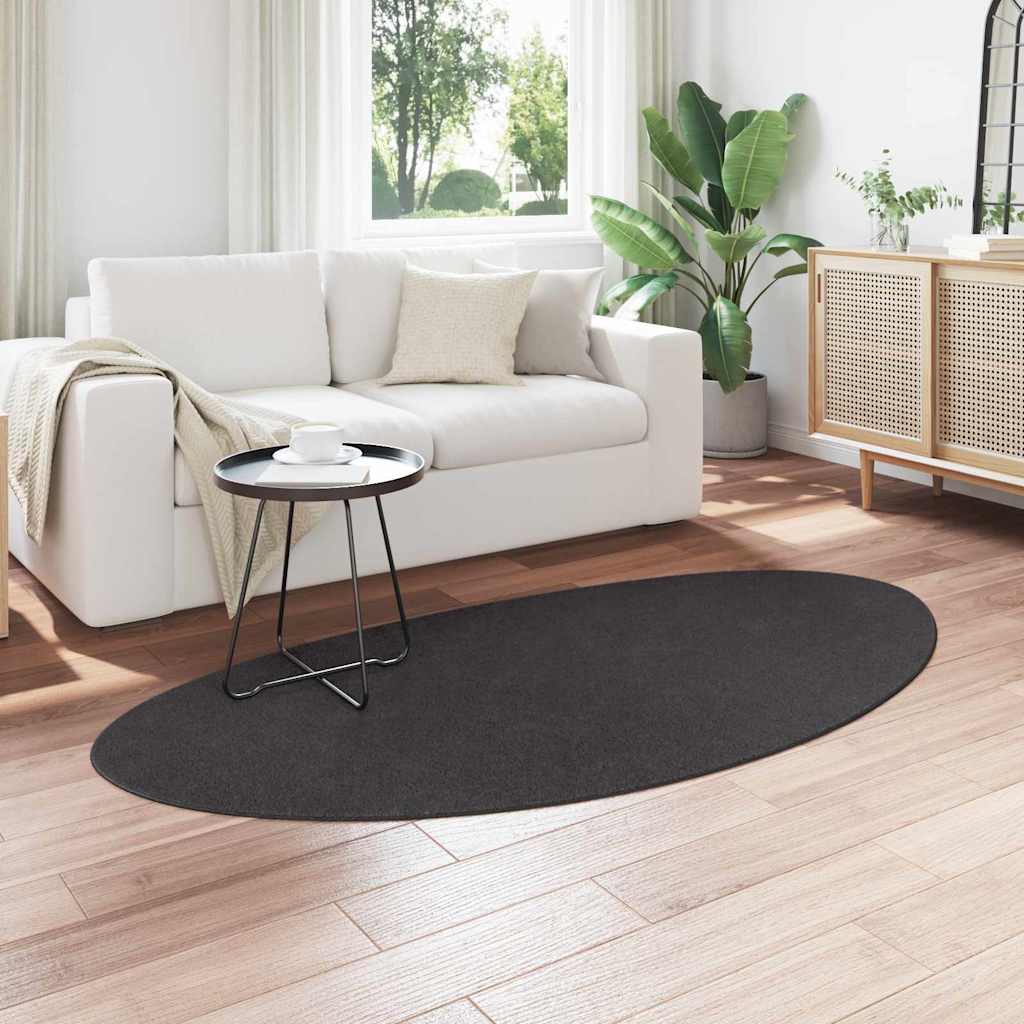 Area Rugs HUARTE Anthracite 100 x 200 cm Polyester