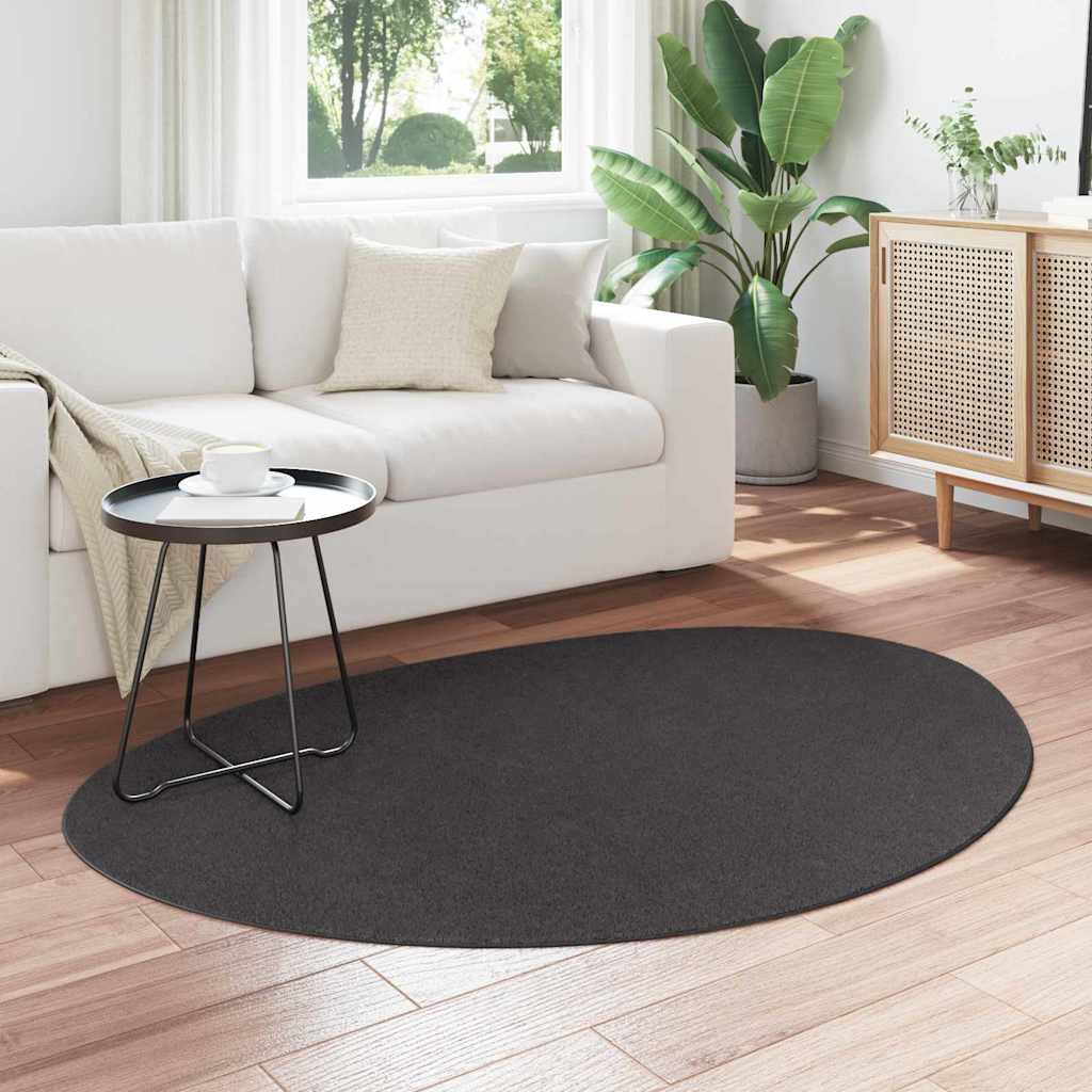 Area Rugs HUARTE Anthracite 120 x 170 cm Polyester