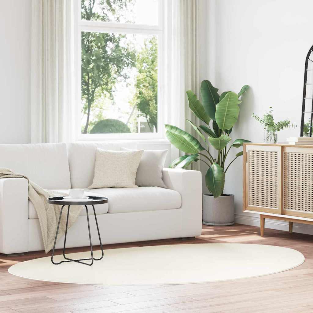Area Rugs HUARTE Cream 140 x 200 cm Polyester