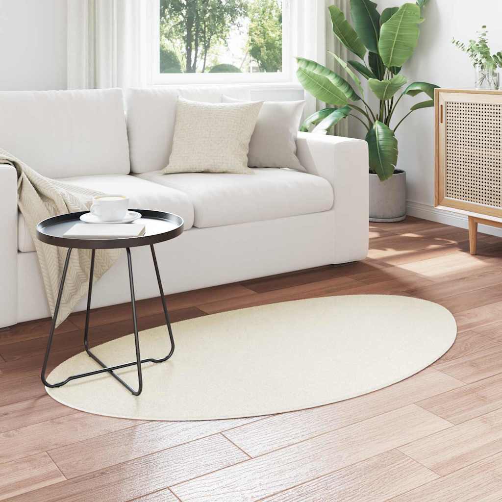 Area Rugs HUARTE Cream 160 x 230 cm Polyester