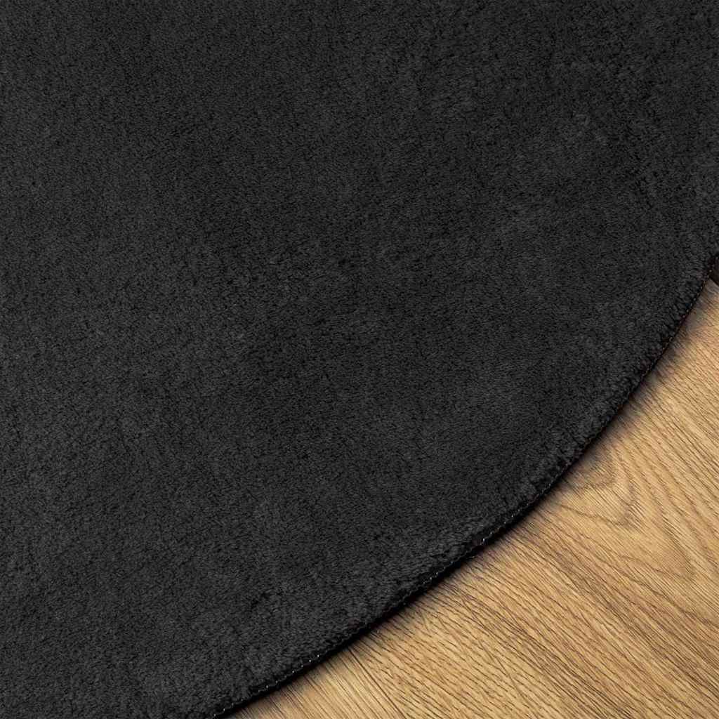 Carpet HUARTE Black 80 x 150 cm Polyester