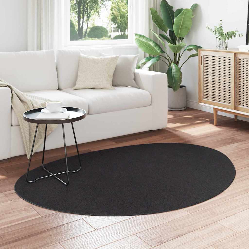 Area Rugs HUARTE Black 120 x 170 cm Polyester