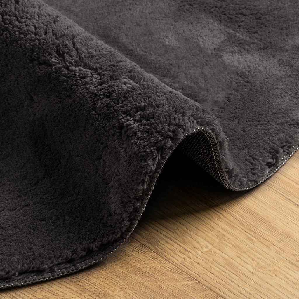 Carpet HUARTE Anthracite 80 x 150 cm Polyester
