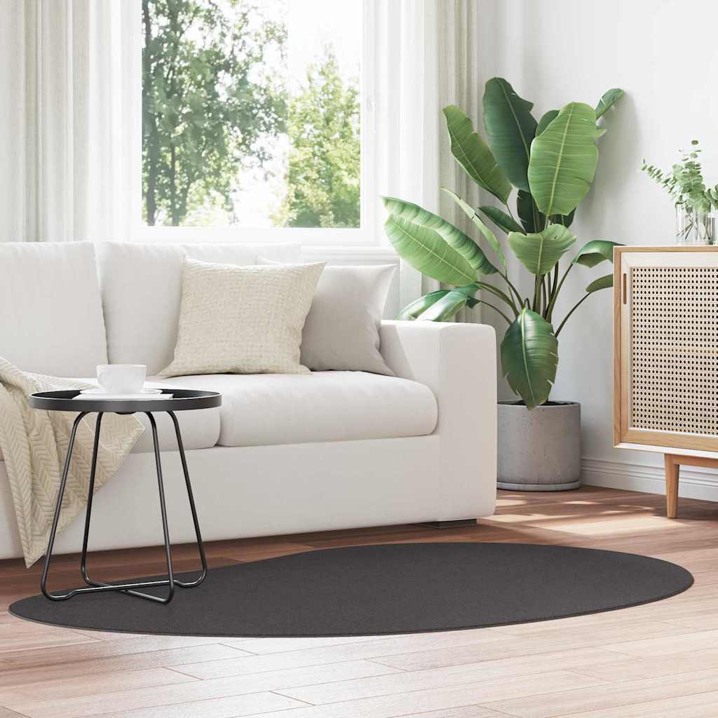 Carpet HUARTE Anthracite 120 x 170 cm Polyester