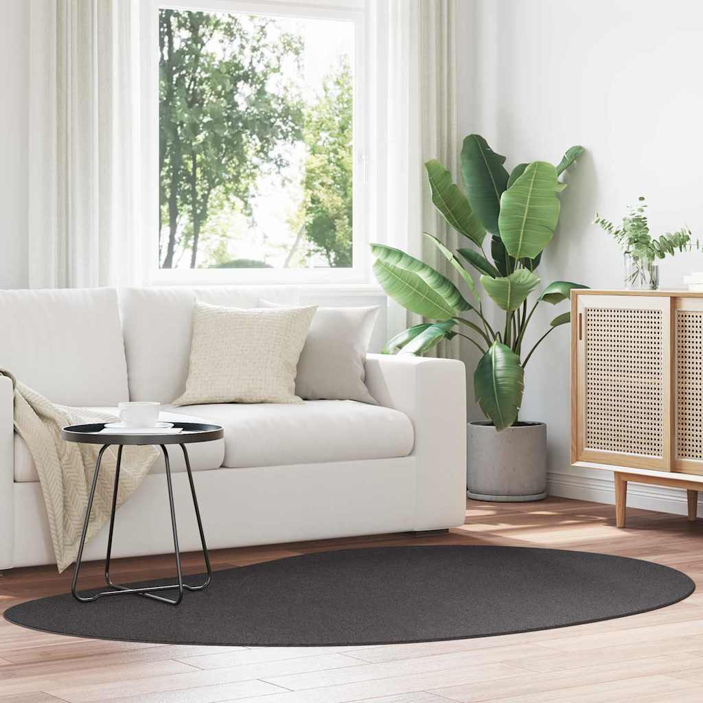 Area Rugs HUARTE Anthracite 140 x 200 cm Polyester