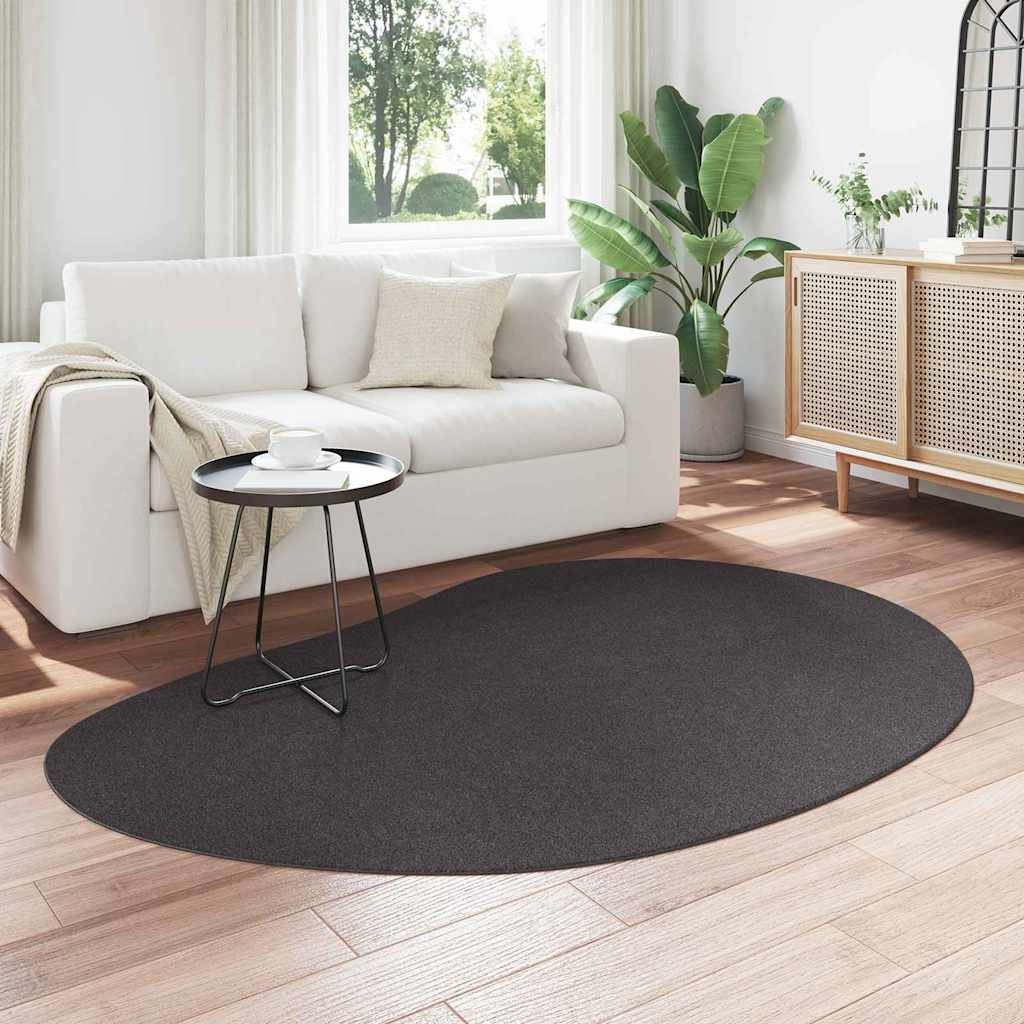 Area Rugs HUARTE Anthracite 140 x 200 cm Polyester