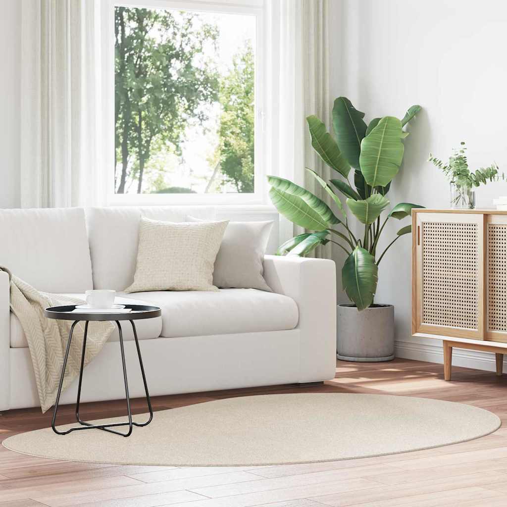 Area Rugs HUARTE Beige 140 x 200 cm Polyester