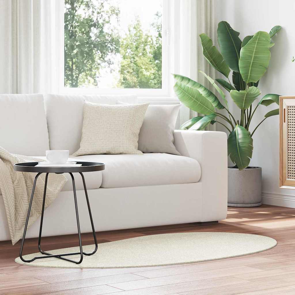 Area Rugs HUARTE Cream 80 x 150 cm Polyester