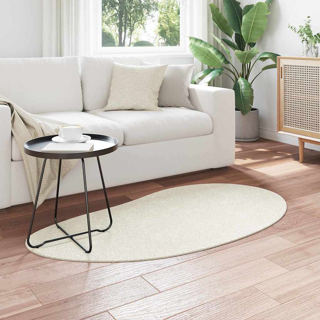 Area Rugs HUARTE Cream 80 x 150 cm Polyester