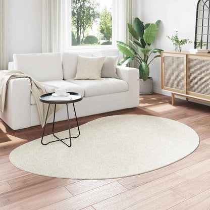 Area Rugs HUARTE Cream 140 x 200 cm Polyester