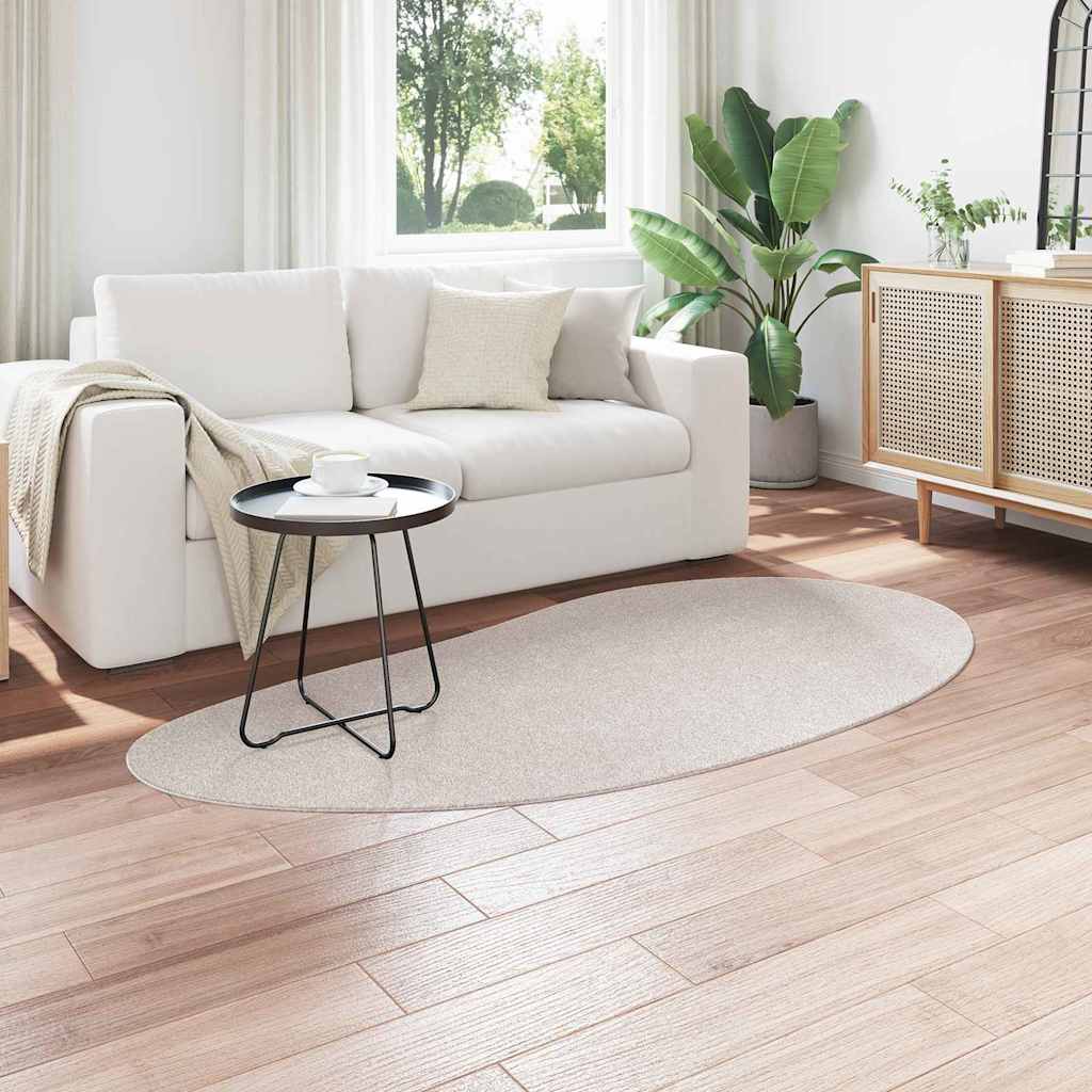 Area Rugs HUARTE Sand 100 x 200 cm Polyester