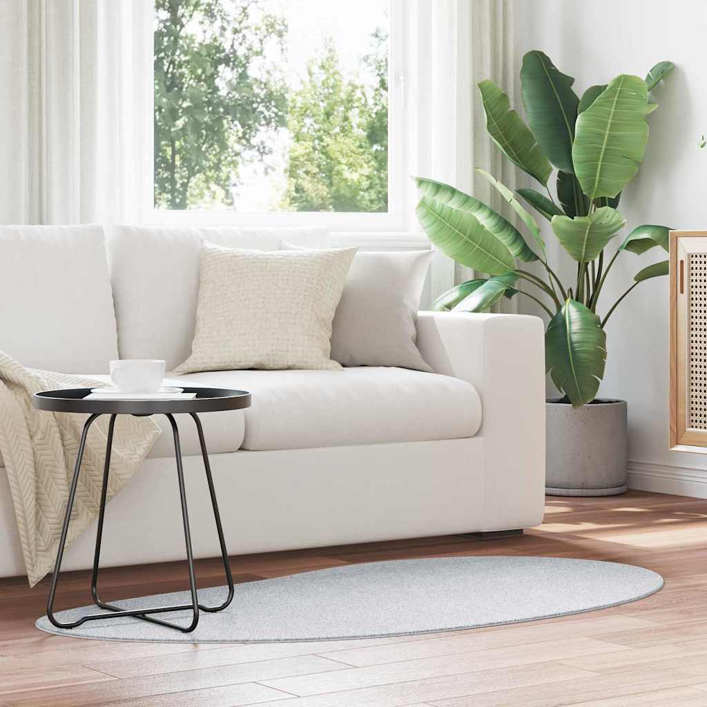 Area Rugs HUARTE Grey 80 x 150 cm Polyester