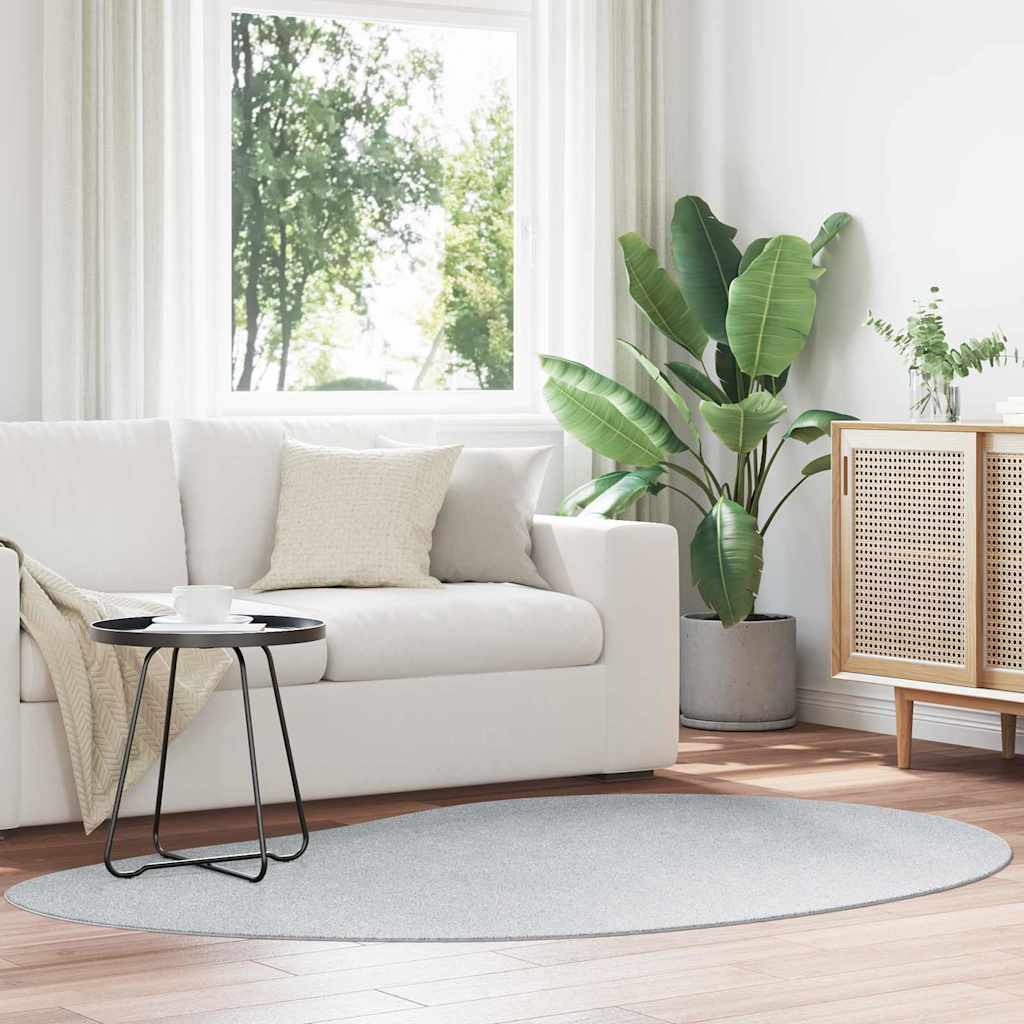Area Rugs HUARTE Grey 140 x 200 cm Polyester