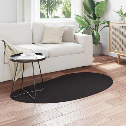 Carpet HUARTE Black 80 x 150 cm Polyester