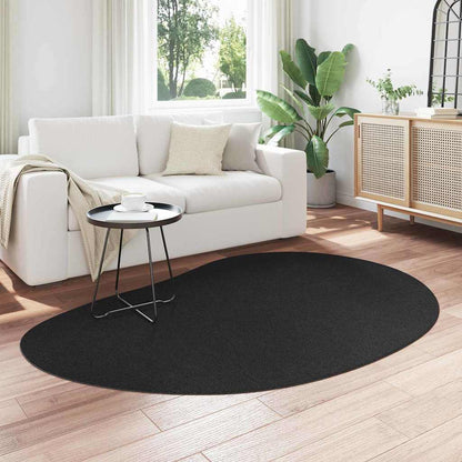 Area Rugs HUARTE Black 140 x 200 cm Polyester