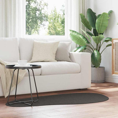 Area Rugs HUARTE Anthracite 80 x 150 cm Polyester