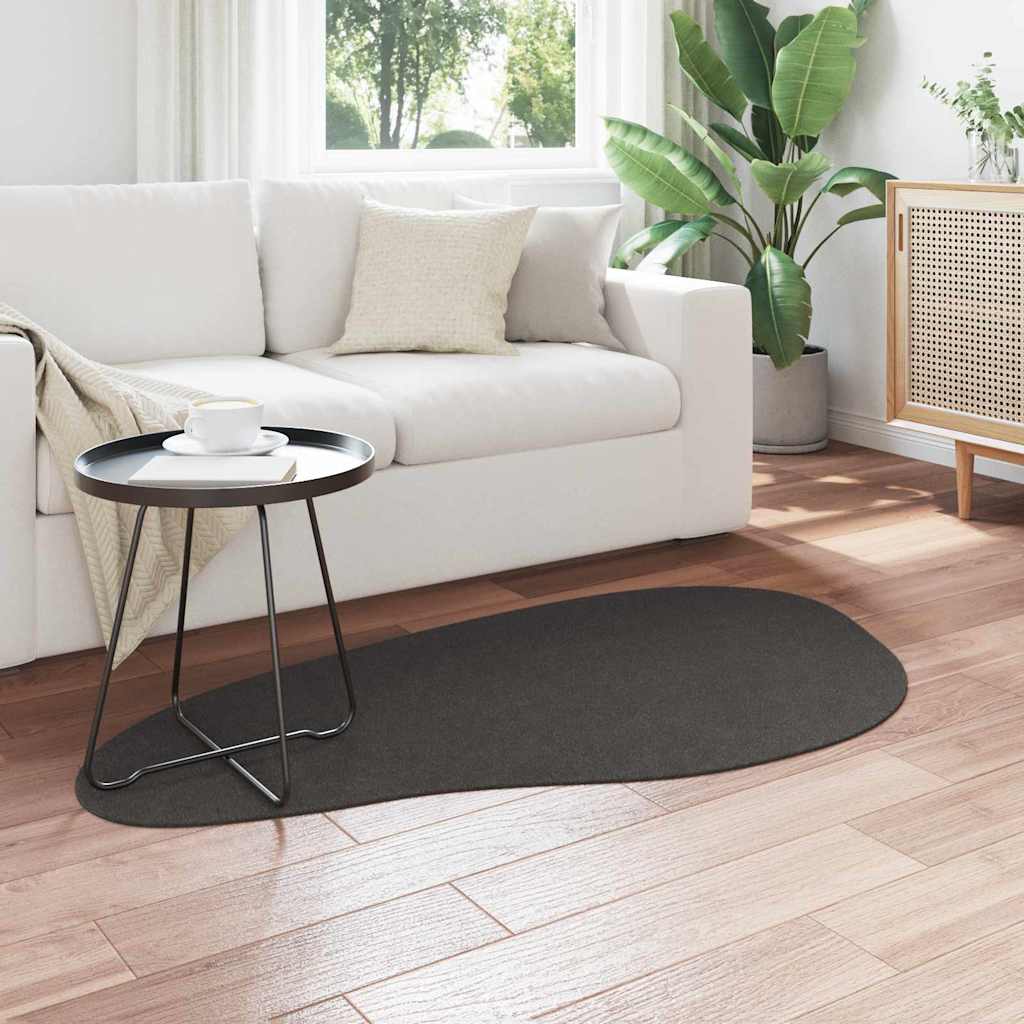 Area Rugs HUARTE Anthracite 80 x 150 cm Polyester