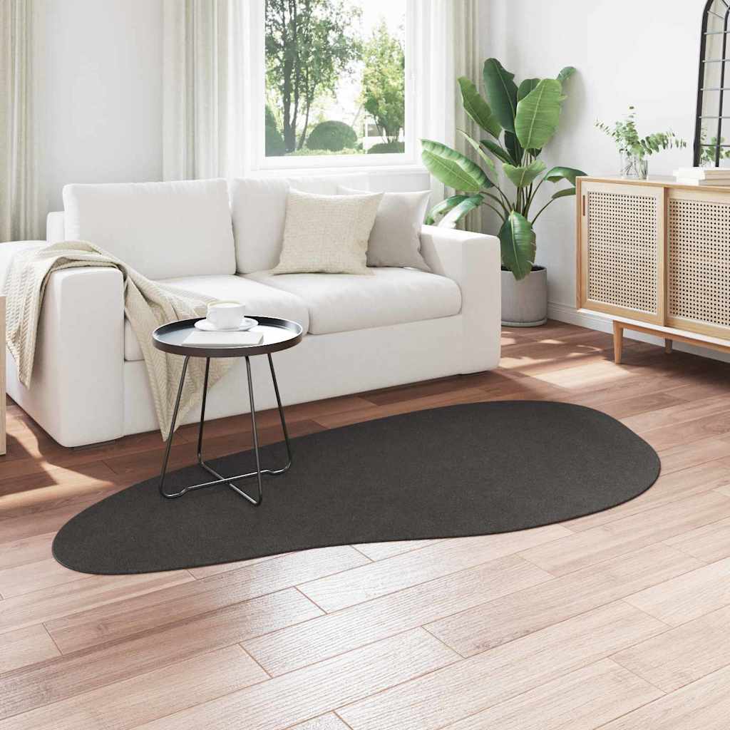 Area Rugs HUARTE Anthracite 100 x 200 cm Polyester