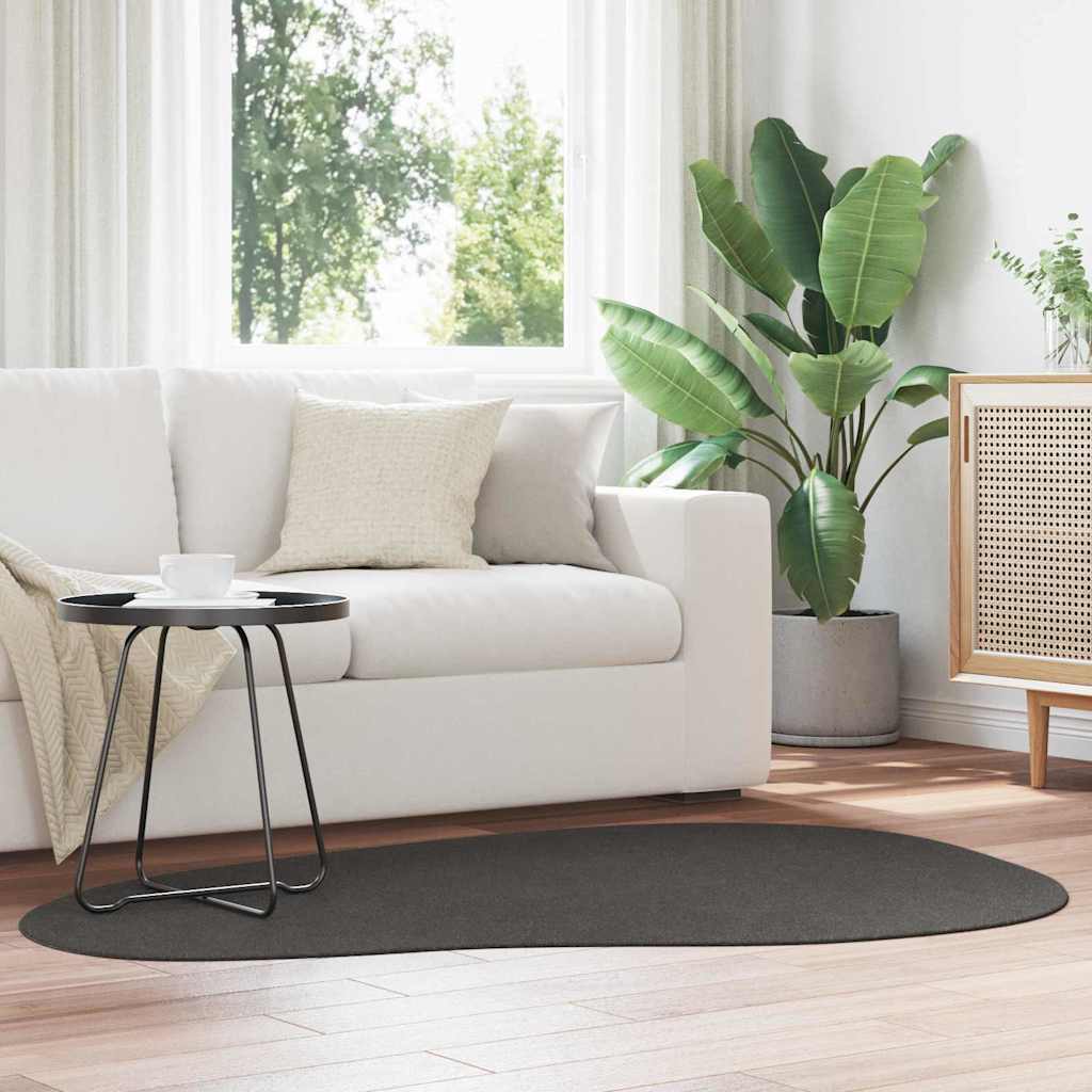 Area Rugs HUARTE Anthracite 120 x 170 cm Polyester