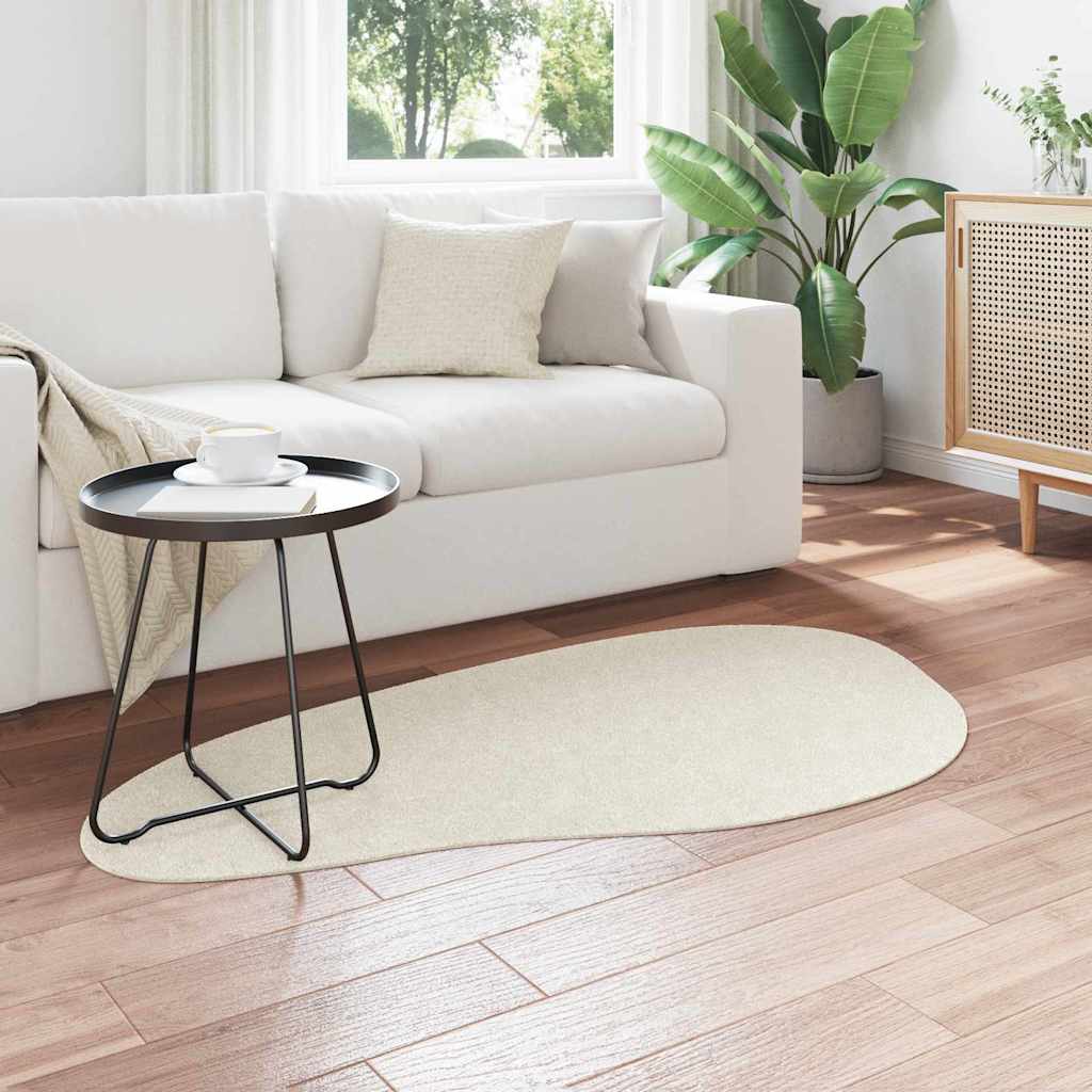 Area Rugs HUARTE Cream 80 x 150 cm Polyester