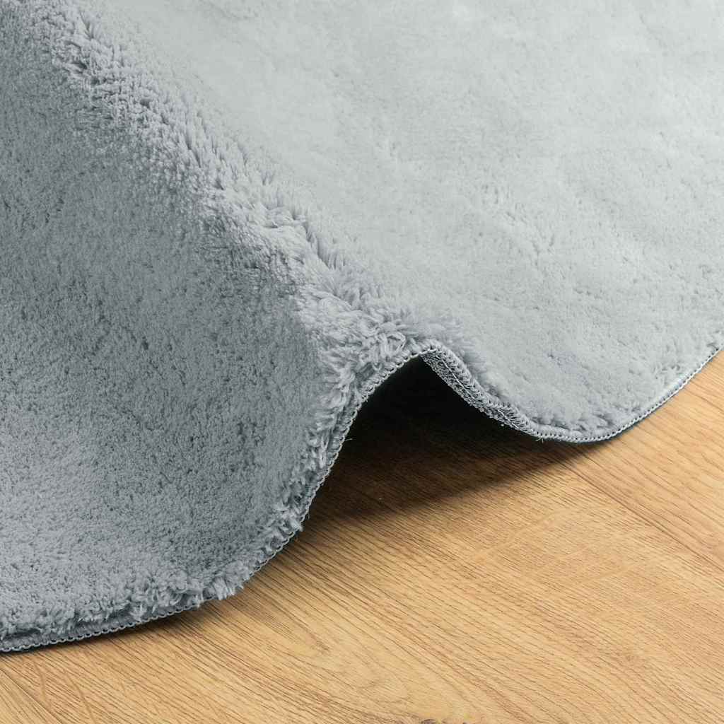 Carpet HUARTE Grey 100 x 200 cm Polyester
