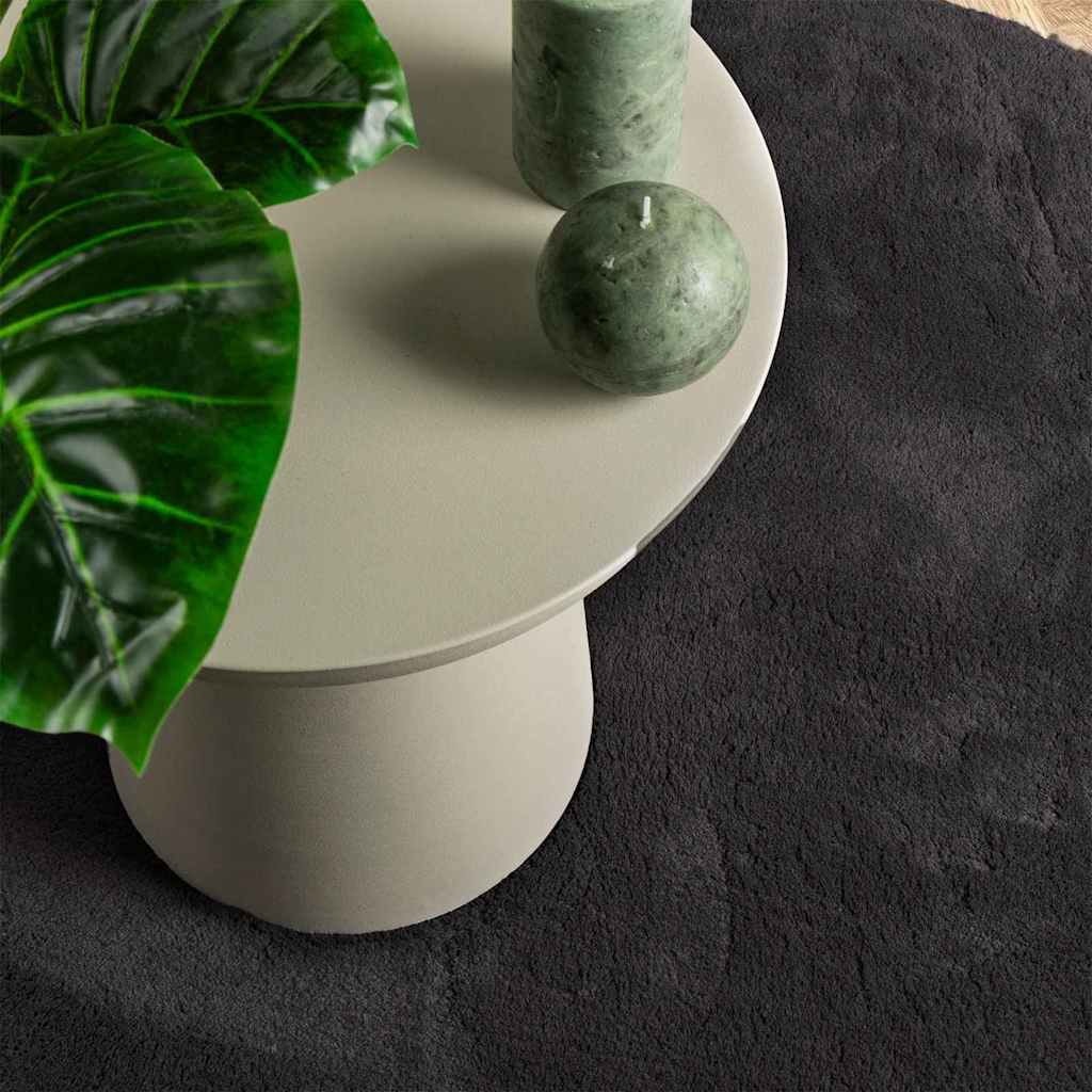 Carpet HUARTE Black 80 x 150 cm Polyester
