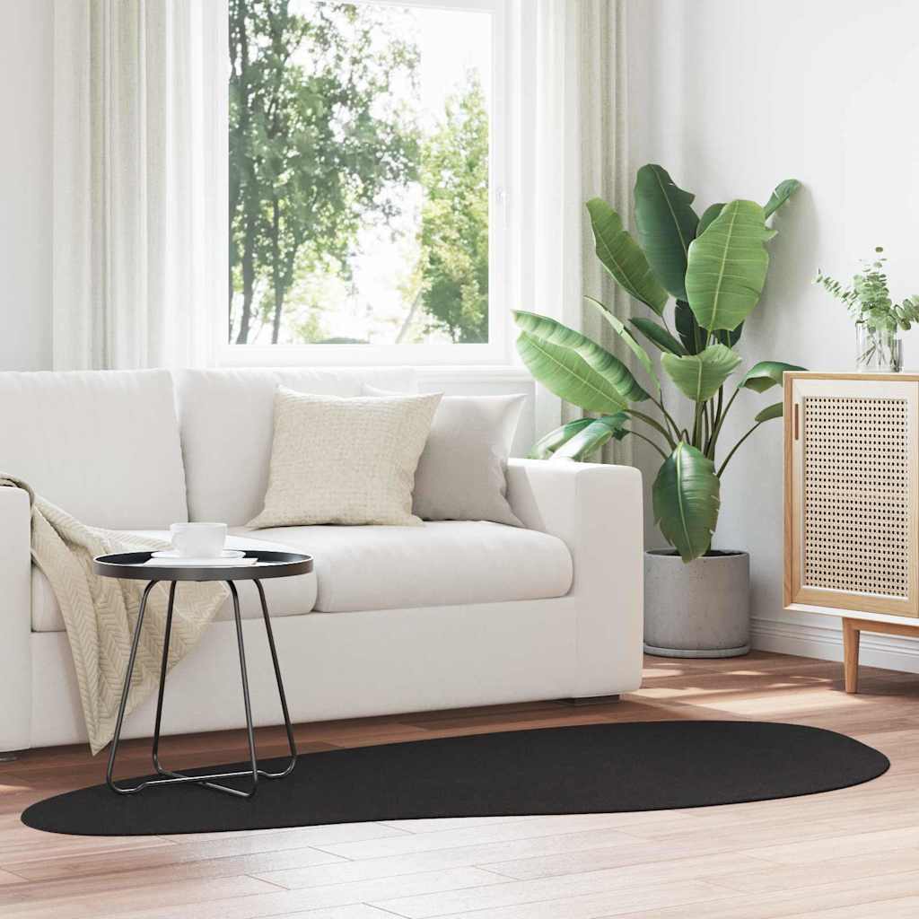 Area Rugs HUARTE Black 100 x 200 cm Polyester