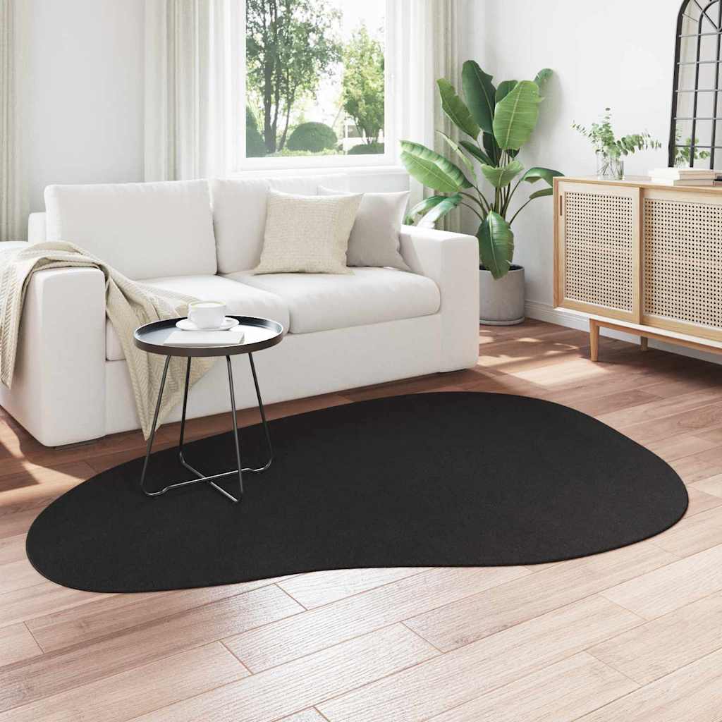 Area Rugs HUARTE Black 140 x 200 cm Polyester